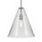 Kichler Everly 1 Light Cone 15.5" Pendant, Chrome/Clear Seeded