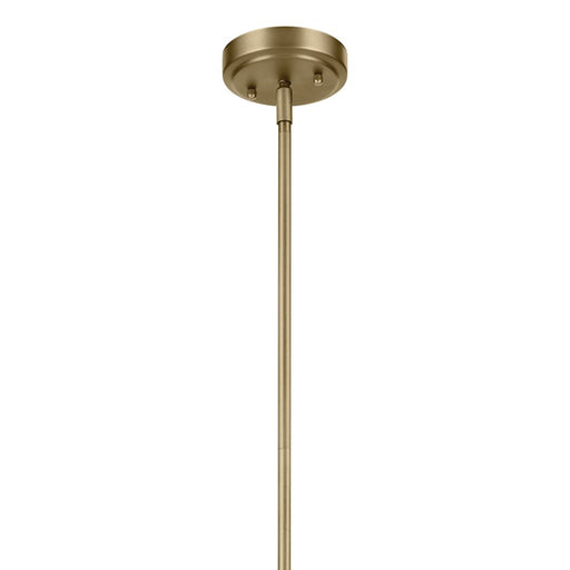 Kichler Everly 1 Light Cone 15.5" Pendant, Natural Brass/Clear