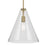 Kichler Everly 1 Light Cone 15.5" Pendant, Natural Brass/Clear