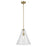 Kichler Everly 1 Light Cone 15.5" Pendant, Brass/Clear Seeded