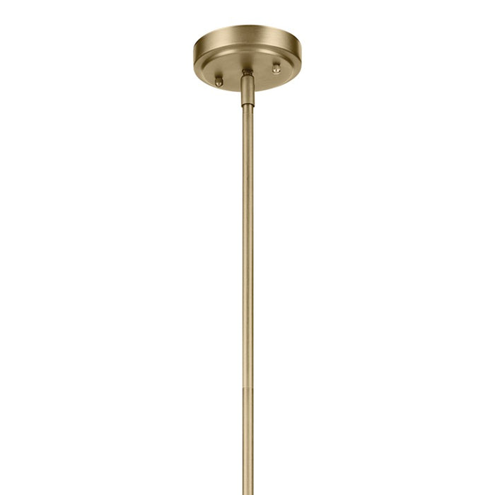 Kichler Everly 1 Light Cone 15.5" Pendant, Brass/Clear Seeded