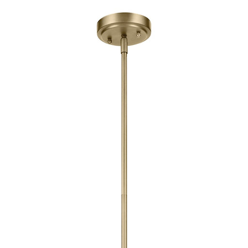 Kichler Everly 1 Light Cone 15.5" Pendant, Brass/Clear Seeded