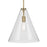 Kichler Everly 1 Light Cone 15.5" Pendant, Brass/Clear Seeded