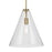 Kichler Everly 1 Light Cone 15.5" Pendant, Brass/Clear Seeded