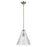 Kichler Everly 1 Light Cone 15.5" Pendant, Nickel/Clear Seeded