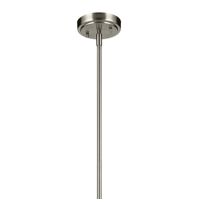 Kichler Everly 1 Light Cone 15.5" Pendant, Nickel/Clear Seeded