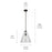 Kichler Everly 1 Light Cone 15.5" Pendant, Olde Bronze/Clear