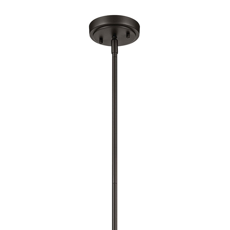 Kichler Everly 1 Light Cone 15.5" Pendant, Olde Bronze/Clear Seeded
