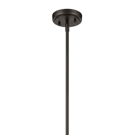 Kichler Everly 1 Light Cone 15.5" Pendant, Olde Bronze/Clear Seeded