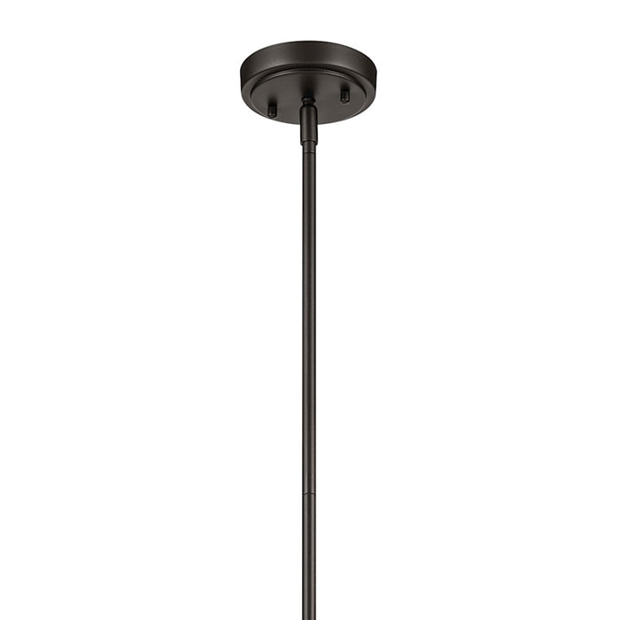 Kichler Everly 1 Light Cone 15.5" Pendant, Olde Bronze/Clear Seeded