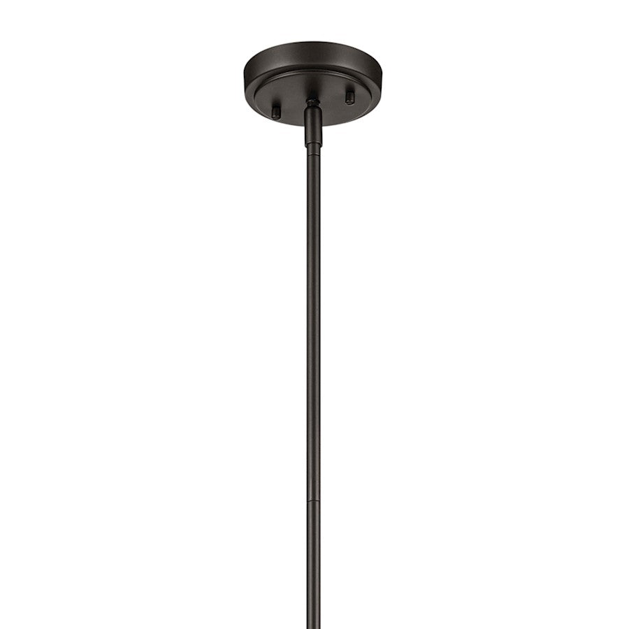 Kichler Everly 1 Light Cone 15.5" Pendant, Olde Bronze/Clear Seeded