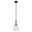 Kichler Everly 1 Light Bell 13.75" Pendant, Black/Clear Seeded - 42456BKCS