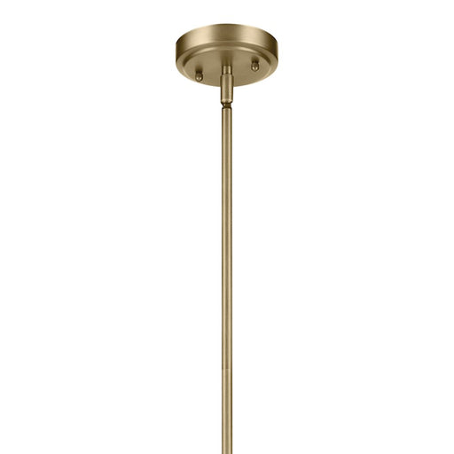 Kichler Everly 1 Light Bell 13.75" Pendant, Brass/Clear Seeded