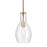 Kichler Everly 1 Light Bell 13.75" Pendant, Brass/Clear Seeded