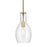 Kichler Everly 1 Light Bell 13.75" Pendant, Brass/Clear Seeded