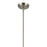 Kichler Everly 1 Light Bell 13.75" Pendant, Brushed Nickel/Clear