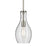 Kichler Everly 1 Light Bell 13.75" Pendant, Brushed Nickel/Clear