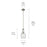 Kichler Everly 1 Light Bell 13.75" Pendant, Brushed Nickel/Clear