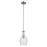 Kichler Everly 1 Light Bell 13.75" Pendant, Nickel/Clear Seeded