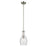 Kichler Everly 1 Light Bell 13.75" Pendant, Nickel/Clear Seeded - 42456NICS