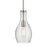 Kichler Everly 1 Light Bell 13.75" Pendant, Nickel/Clear Seeded