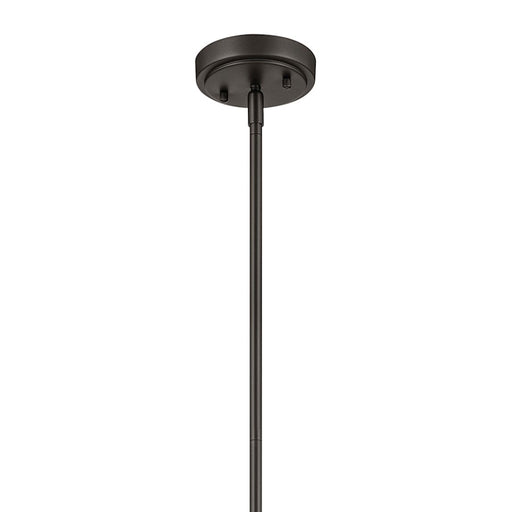 Kichler Everly 1 Light Bell 13.75" Pendant, Olde Bronze/Clear Seeded