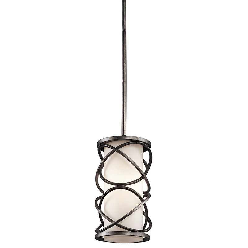 Kichler Krasi 5in 1-Light Pendalette | Transitional Warm Bronze and Satin Etched Opal Glass | Kitchen Island & Dining Room | Model 42467WMZ