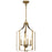Kichler Morrigan 15in 4-Light Mini Chandelier | Traditional Natural Brass Steel Open Cage | Dining Room & Kitchen Island | 15 x 15 | Model 42496NBR