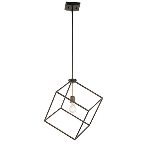 Kichler Cartone 1-Light Pendant | Transitional Olde Bronze Steel | Kitchen Island & Dining Room | 17 x 17 x 21 in | Model 42525OZ