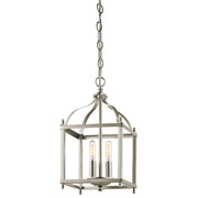 Kichler Larkin 8in 2-Light Pendant | Traditional Brushed Nickel Steel | Kitchen Island & Foyer | 8 x 14.75 in | Model 42565NI