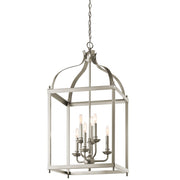 Kichler Larkin 18in 6-Light Foyer Chandelier | Traditional Brushed Nickel Steel | Entryway & Two-Story Foyer | 18 x 36 in | Model 42568NI