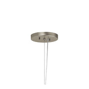 Kichler Moderne 6in 1-Light Mini Pendant | Contemporary Satin Nickel Steel with LED | Kitchen Island & Dining Room | 6 x 12 in | Model 42995SNLED