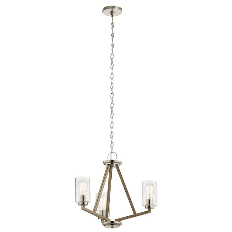Kichler 3-Light Pendant | Lodge Rustic Distressed Antique Gray Steel | Kitchen Island & Dining Room | 22 x 22 x 18 in | Model 43037DAG