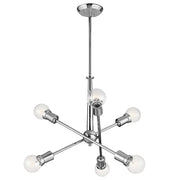 Kichler Armstrong 20in 6-Light Chandelier | Chrome Contemporary | Dining Room & Living Room | 20 x 20 x 27.75 in | Model 43095CH