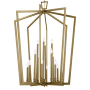 Kichler Abbotswell 49in 16-Light Pendant | Updated Traditional Natural Brass Steel | Foyer & Stairwell | 49 in H | Model 43499NBR