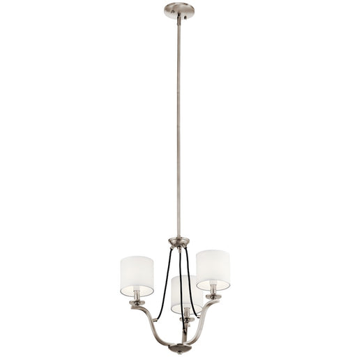 Kichler 3-Light Mini Chandelier | Traditional Steel Classic Pewter | Dining Room & Foyer | 18 x 20 in | Model 43531CLP