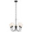 Kichler Jolie 5 Light Chandelier, Black/Clear Satin Etched - 43638BK