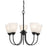 Kichler Jolie 5 Light Chandelier, Black/Clear Satin Etched