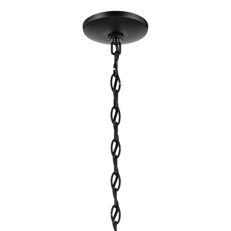 Kichler Jolie 5 Light Chandelier, Black/Clear Satin Etched