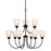 Kichler Jolie 9 Light Chandelier, Black/Clear Satin Etched