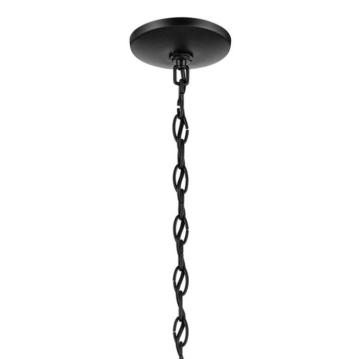 Kichler Jolie 9 Light Chandelier, Black/Clear Satin Etched
