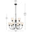 Kichler Jolie 9 Light Chandelier, Black/Clear Satin Etched