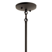 Kichler Jolie 1-Light Mini Pendant | Transitional Olde Bronze and Satin Etched Glass | Kitchen Island & Dining Room | 4.75 x 12.5 in | Model 43640OZ