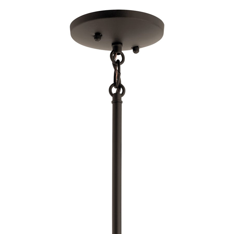 Kichler Jolie 1-Light Mini Pendant | Transitional Olde Bronze and Satin Etched Glass | Kitchen Island & Dining Room | 4.75 x 12.5 in | Model 43640OZ