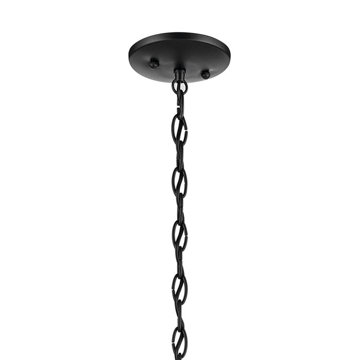 Kichler Jolie 2 Light Pendant/Semi Flush, Black/Clear Satin Etched