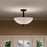 Kichler Jolie 2 Light Pendant/Semi Flush, Black/Clear Satin Etched