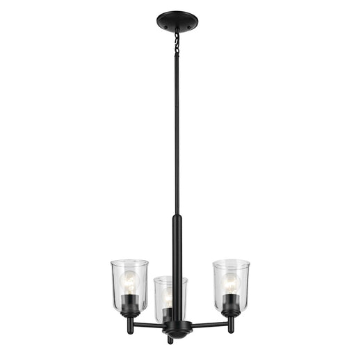 Kichler Shailene 3Lt Round 15.25" Chandelier 1 Tier Small, Black
