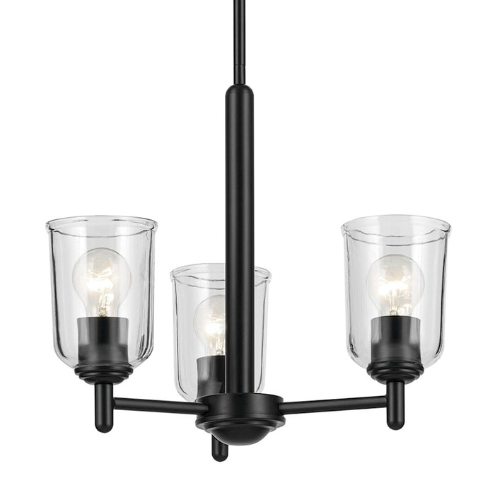 Kichler Shailene 3Lt Round 15.25" Chandelier 1 Tier Small, Black