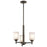 Kichler Shailene 3 Light Chandelier 1 Tier Small, Brass/Clear Etched - 43670NBR