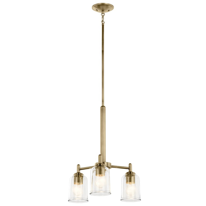 Kichler Shailene 3Lt Round 15.25" Chandelier 1 Tier Small, Brass